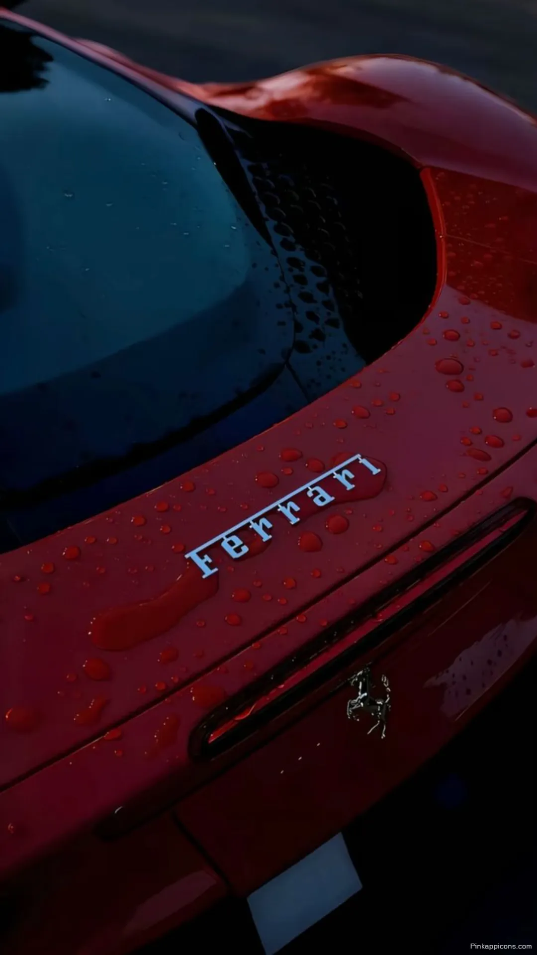 Iconic Ferrari Prancing Horse Nameplate wallpaper Dynamic red supercar glistening with water a powerful mobile phone wallpaper Copy Iconic Ferrari Prancing Horse & Nameplate wallpaper Dynamic red supercar glistening with water, a powerful mobile phone wallpaper – Copy