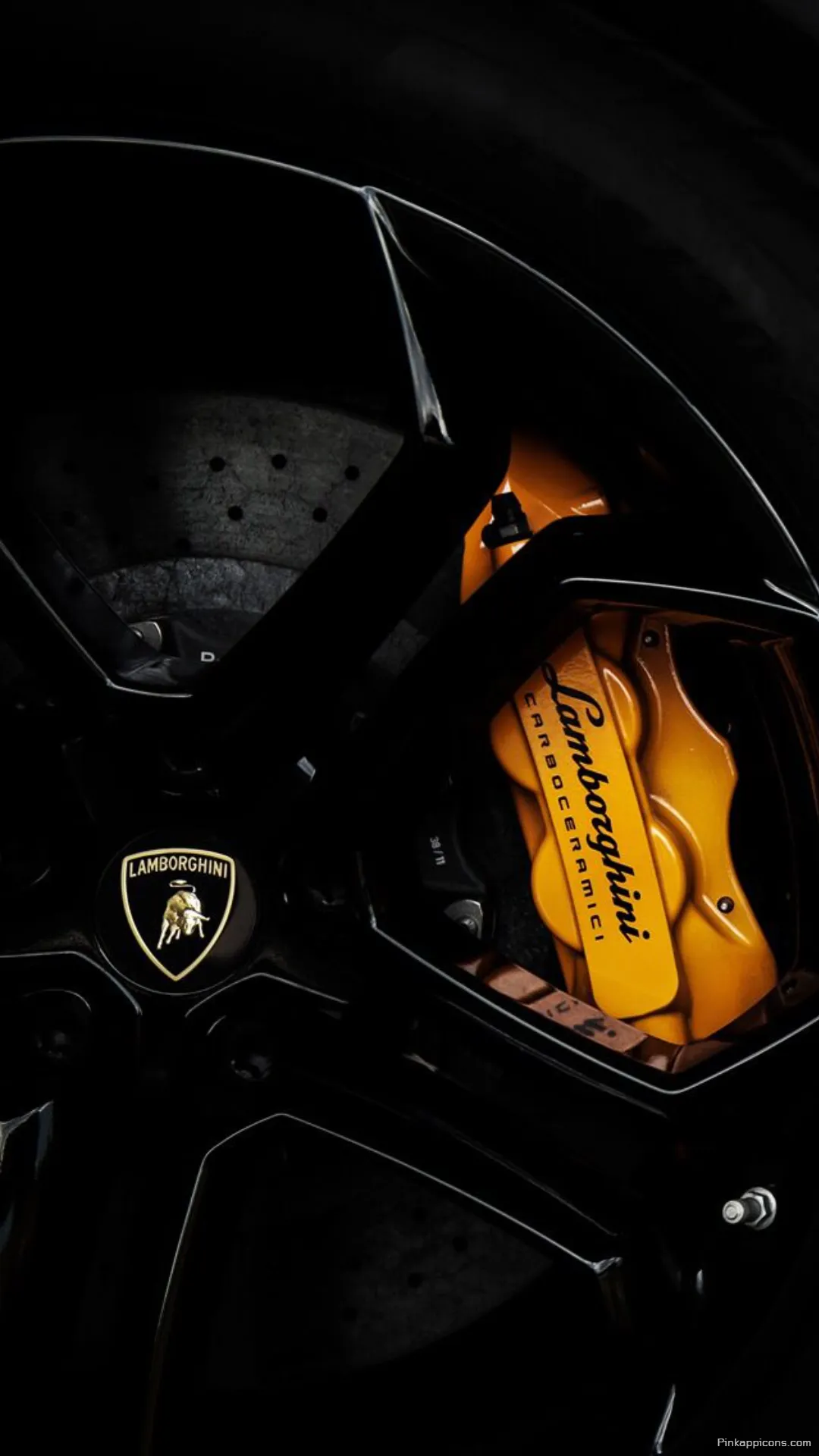 Iconic Lamborghini Wallpaper Featuring High Performance Gold Brakes Elevate Your Phone Screen Iconic Lamborghini Wallpaper Featuring High-Performance Gold Brakes Elevate Your Phone Screen