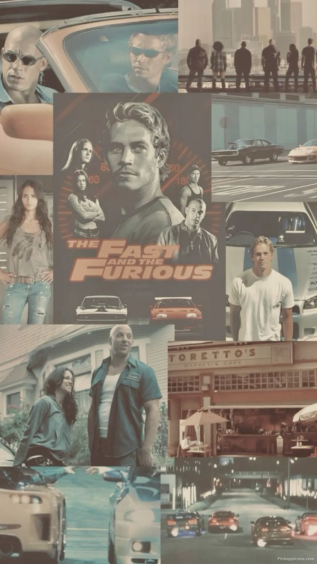 Iconic The Fast and the Furious original movie fast and furious wallpaper featuring cast cars for your phone Iconic The Fast and the Furious original movie fast and furious wallpaper, featuring cast, cars, for your phone.