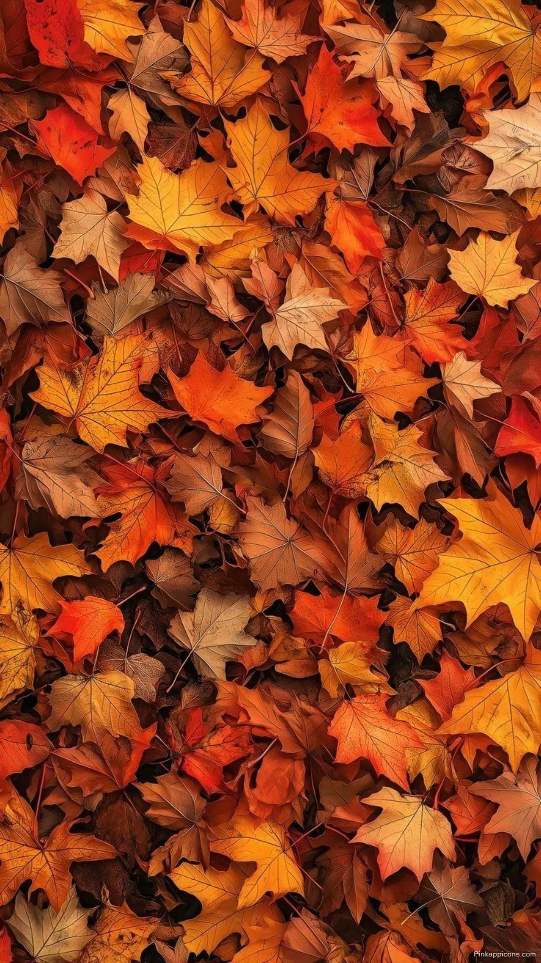 Immersive Autumn Wallpaper A Close up of Colorful Fall Foliage Ideal for Your Mobile Screen Immersive Autumn Wallpaper A Close-up of Colorful Fall Foliage, Ideal for Your Mobile Screen