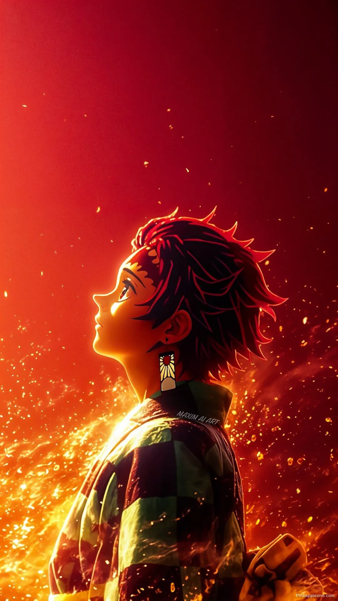 Intense Red Glow A Powerful Dark Anime Wallpaper 4K Featuring a Determined Hero for Your Phone Intense Red Glow A Powerful Dark Anime Wallpaper 4K Featuring a Determined Hero for Your Phone.