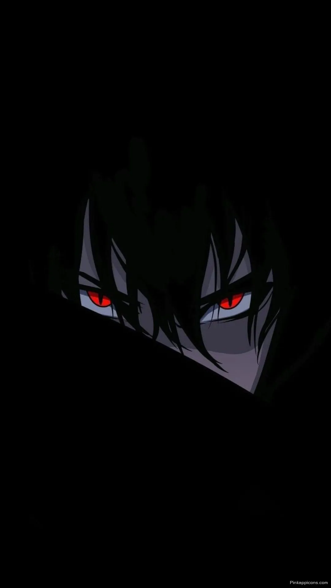 Intense glowing red anime eyes in shadow a powerful and mysterious eye wallpaper 4K for your phone Intense glowing red anime eyes in shadow, a powerful and mysterious eye wallpaper 4K for your phone.