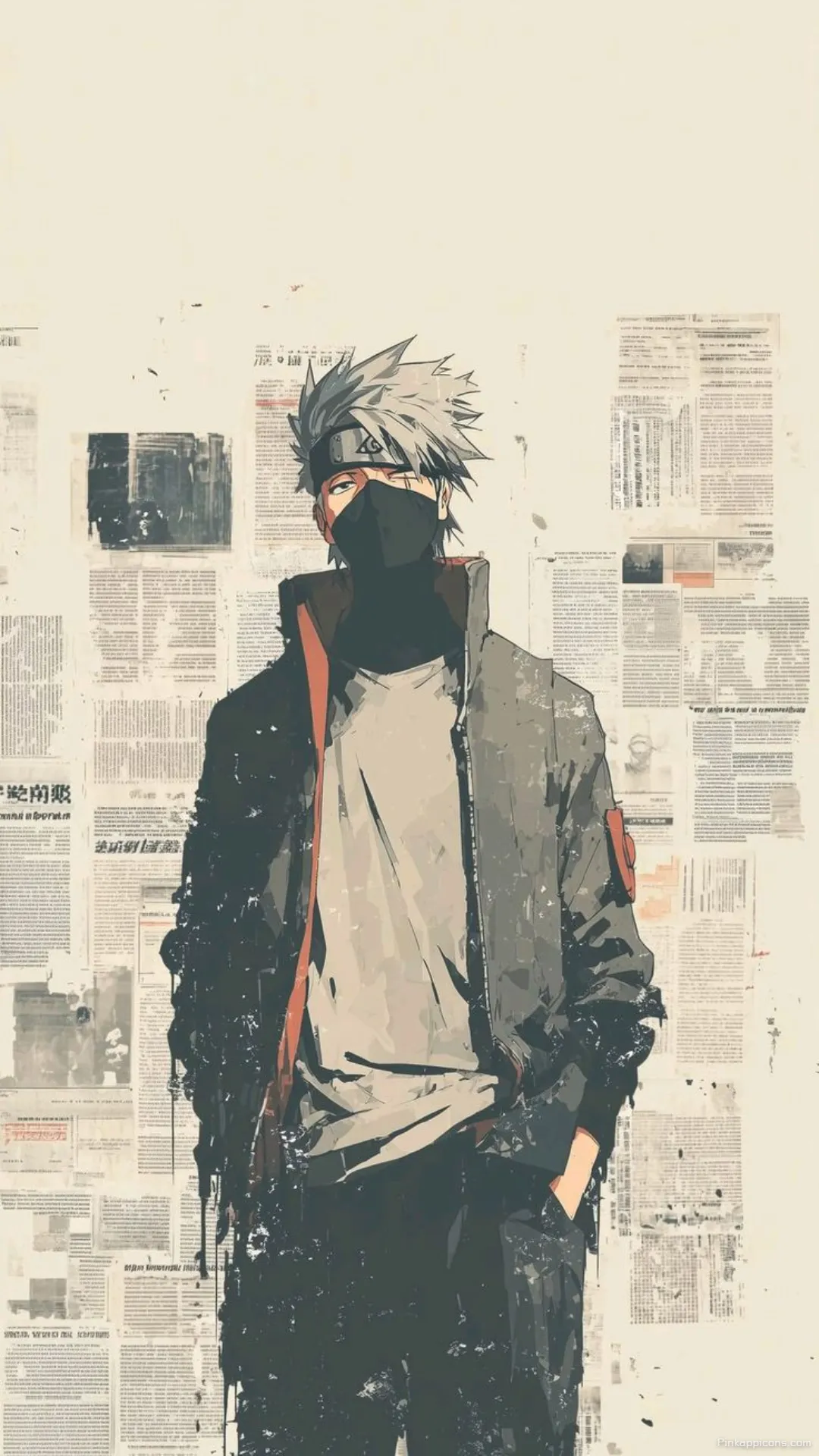 Kakashi Hatake in a cool urban style a unique dark anime wallpaper 4K for your phone screen Kakashi Hatake in a cool urban style, a unique dark anime wallpaper 4K for your phone screen.