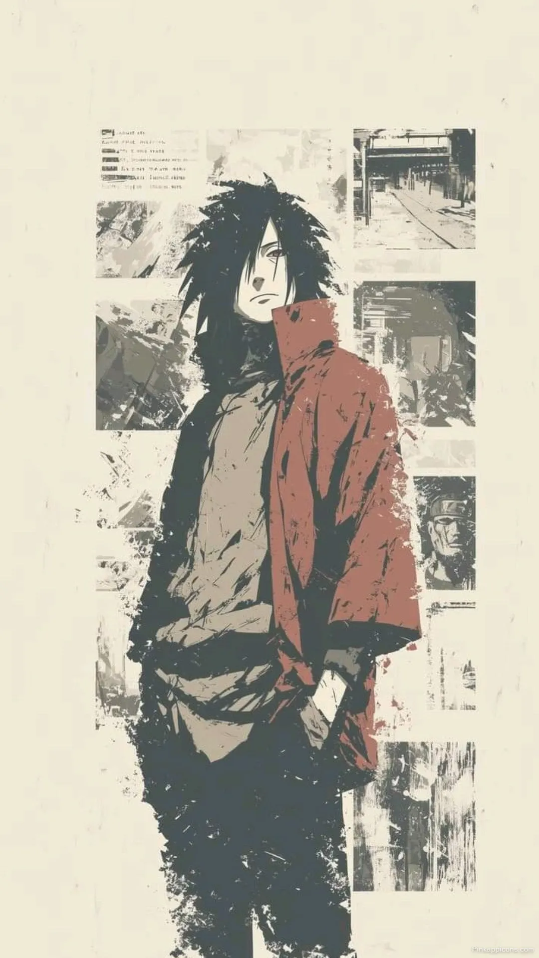 Madara Uchihas brooding presence in a grunge aesthetic an epic dark anime wallpaper 4K for your phone Madara Uchiha’s brooding presence in a grunge aesthetic, an epic dark anime wallpaper 4K for your phone.