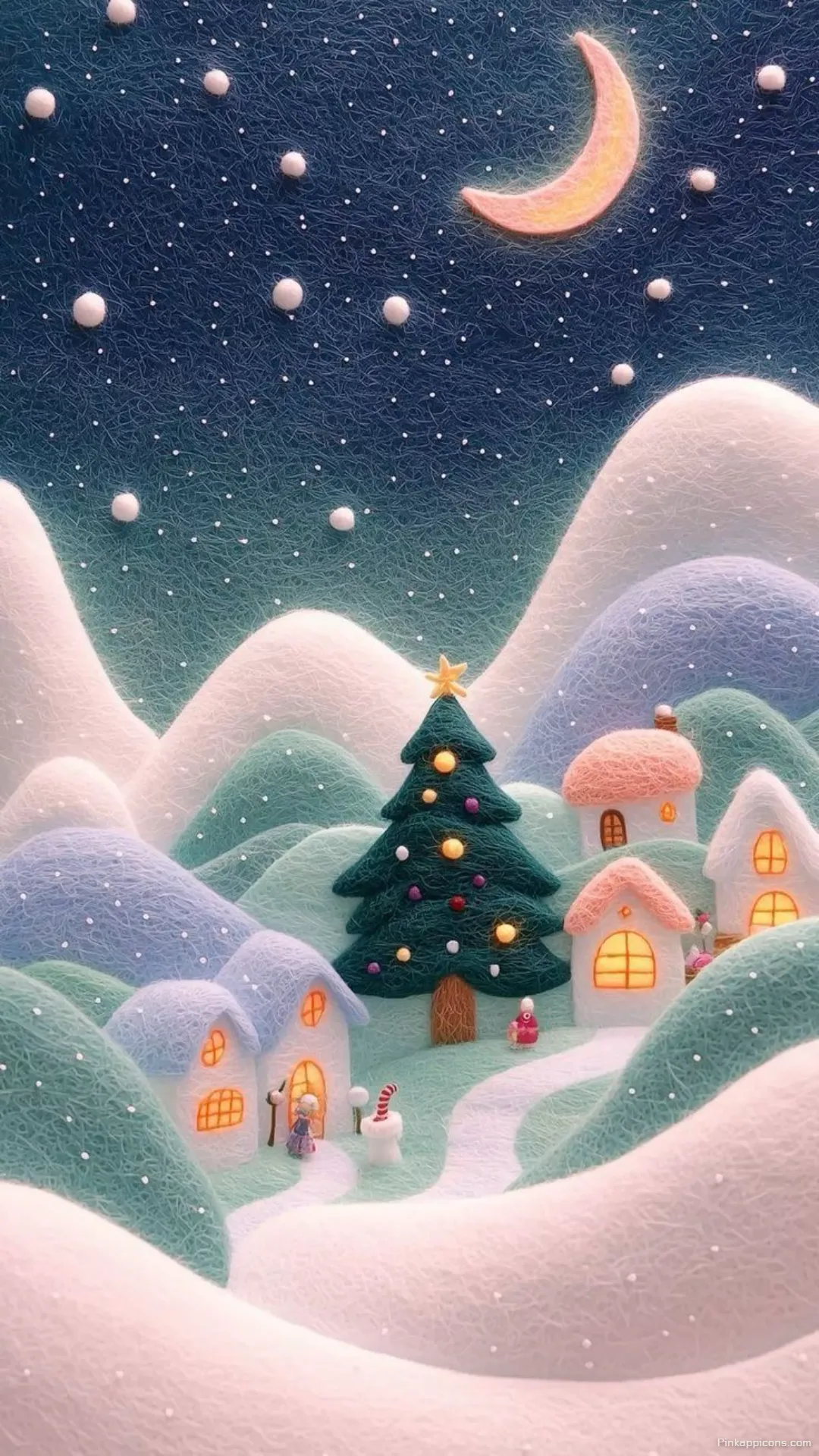 Magical Snowy Village Christmas Wallpaper for Phone Illuminated Homes Festive Tree Magical Snowy Village Christmas Wallpaper for Phone – Illuminated Homes & Festive Tree