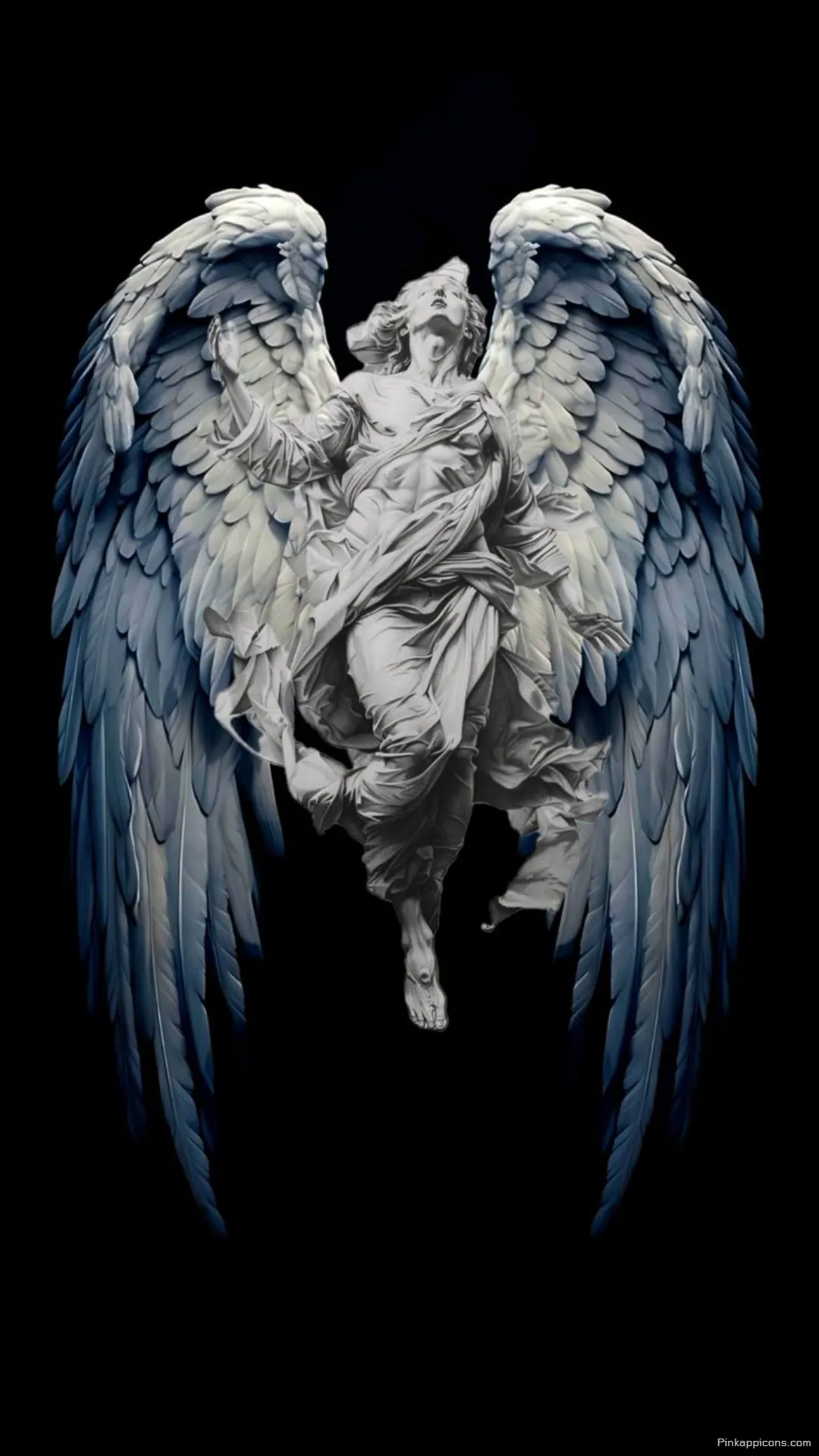 Majestic stone angel wallpaper for your phone a stunning piece of classical art Majestic stone angel wallpaper for your phone, a stunning piece of classical art.