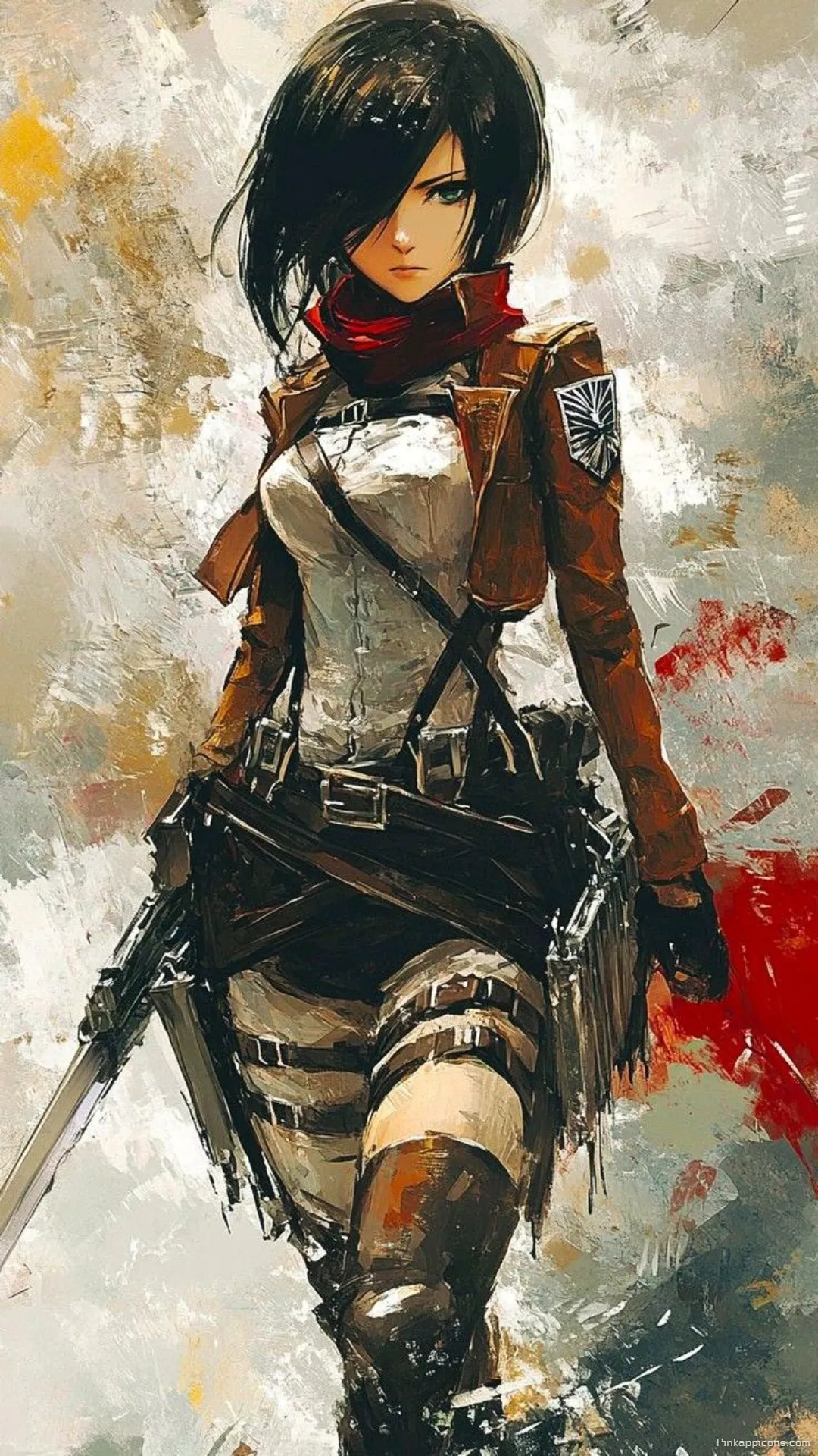 Mikasa Ackermans fierce determination captured in an intense dark anime wallpaper 4K for your phone Mikasa Ackerman’s fierce determination captured in an intense dark anime wallpaper 4K for your phone.