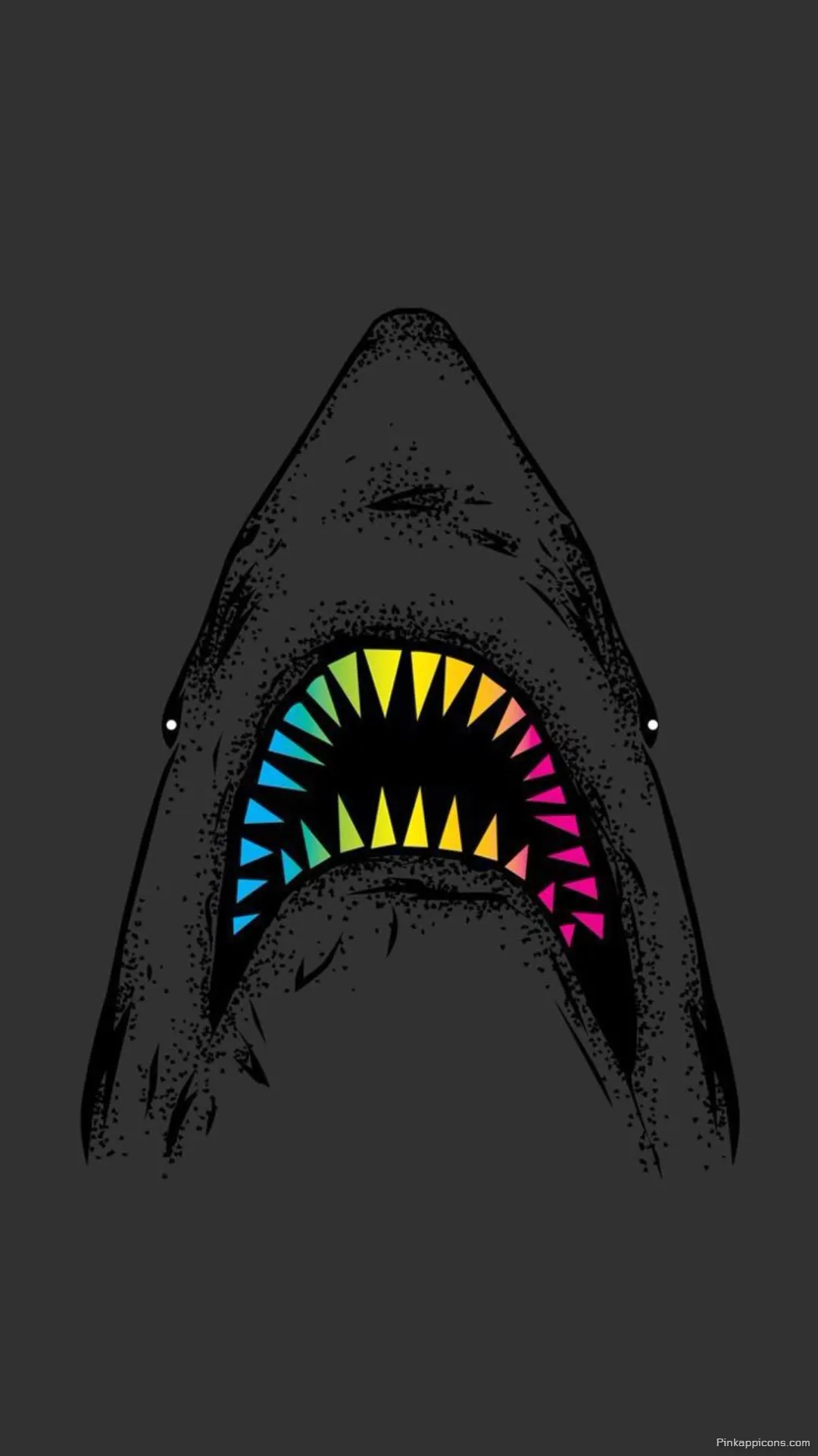 Minimalist Shark Wallpaper with Vibrant Rainbow Teeth Cool Graphic Art for Phone Wallpaper Minimalist Shark Wallpaper with Vibrant Rainbow Teeth Cool Graphic Art for Phone Wallpaper