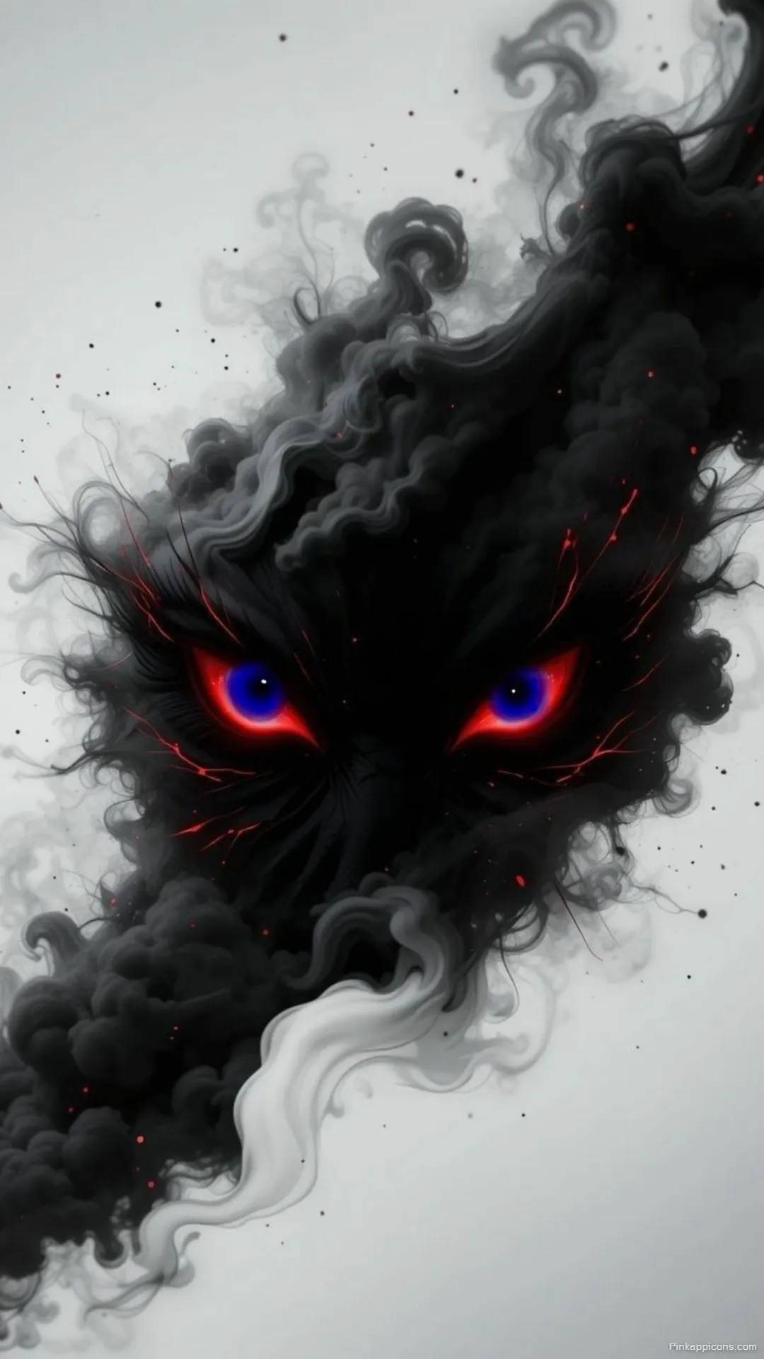 Mysterious Red and Blue Glowing Eyes Emerge from Smoke a Powerful Eye Wallpaper 4K for Your Phone Mysterious Red and Blue Glowing Eyes Emerge from Smoke, a Powerful Eye Wallpaper 4K for Your Phone.