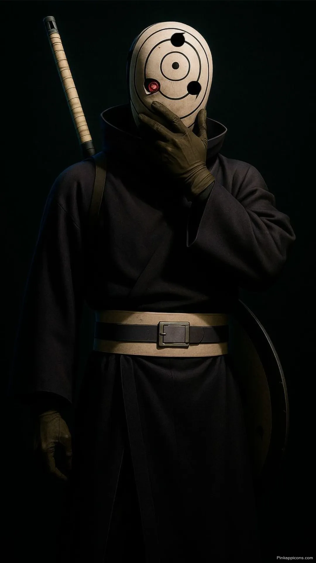 Mysterious masked Obito Uchiha an iconic dark anime wallpaper 4K for your phone screen Mysterious masked Obito Uchiha, an iconic dark anime wallpaper 4K for your phone screen.