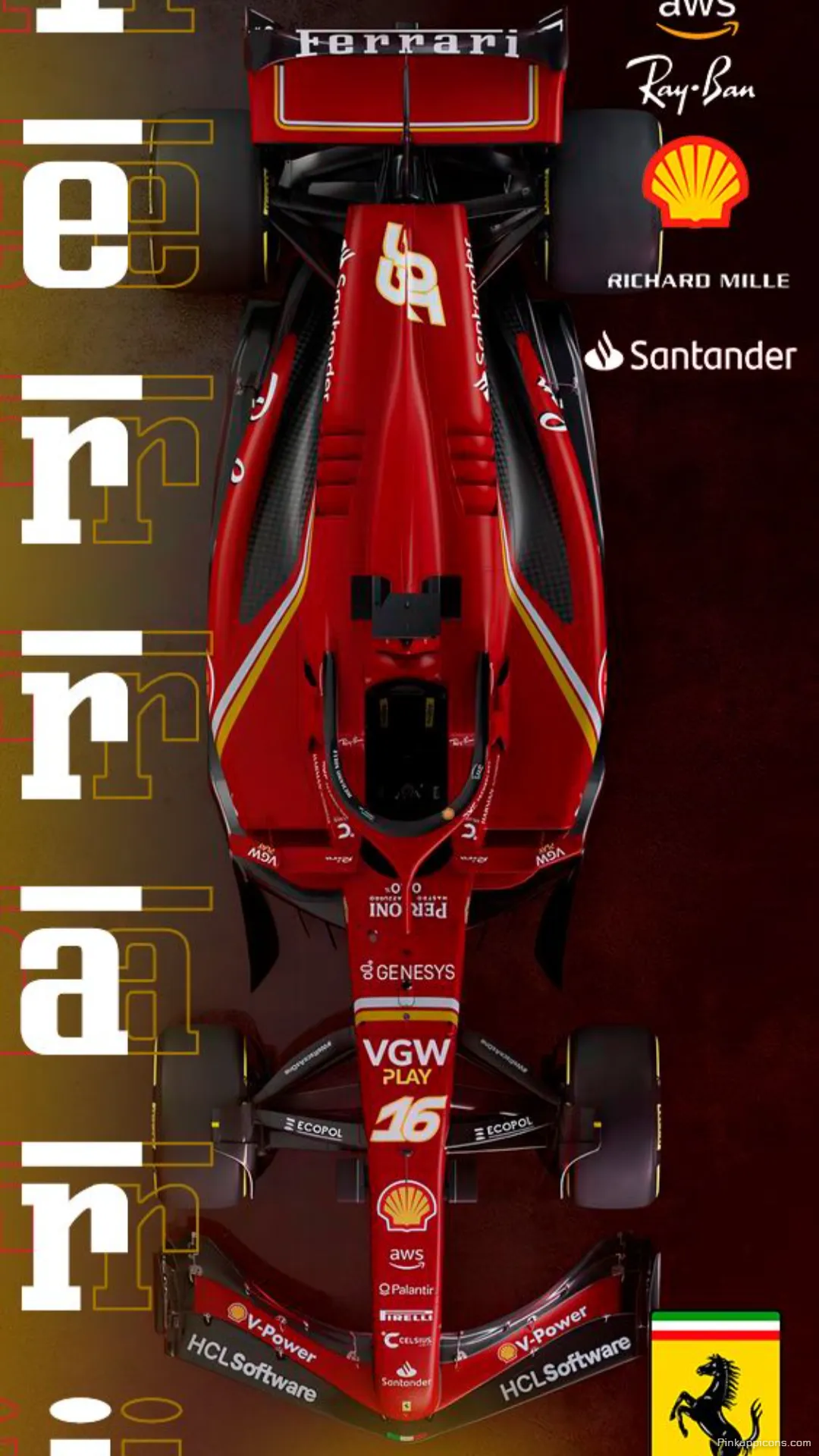 Official Ferrari Scuderia SF24 wallpaper Detailed Formula 1 car overhead shot perfect for a dedicated fans phone background wallpaper Copy Official Ferrari Scuderia SF24 wallpaper Detailed Formula 1 car overhead shot, perfect for a dedicated fan’s phone background wallpaper – Copy