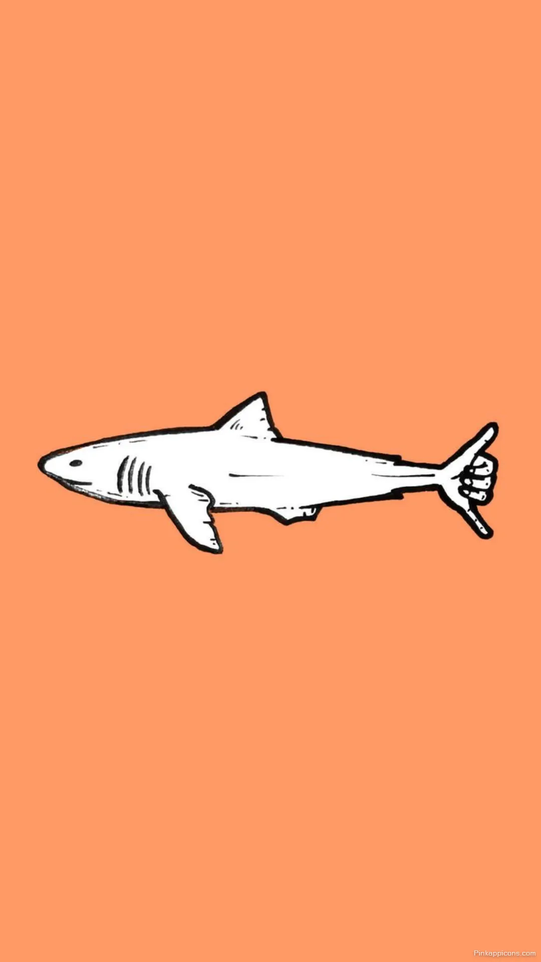 Quirky Hang Loose Shark Wallpaper Funky Illustrated Predator with Shaka Tail Wallpaper Quirky Hang Loose Shark Wallpaper Funky Illustrated Predator with Shaka Tail Wallpaper