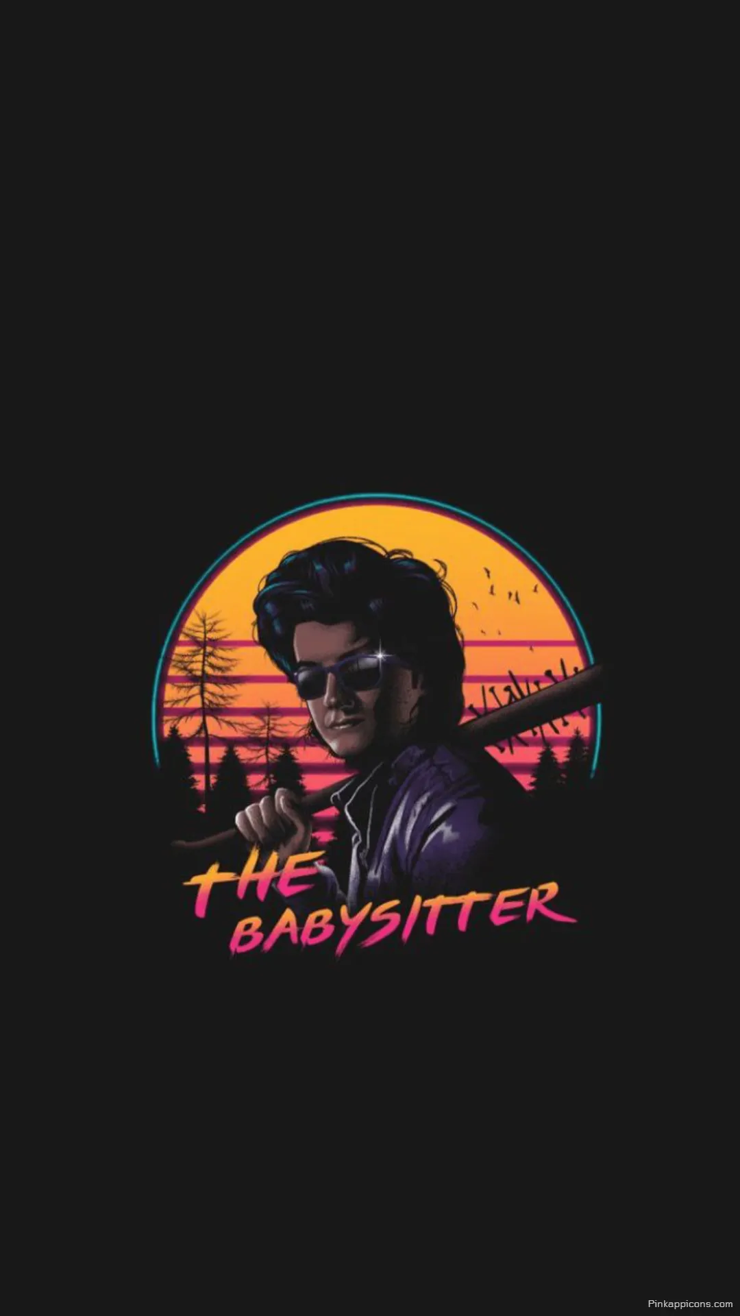 Retro Steve Harrington Stranger Things Wallpaper for Phone The Babysitter with Spiked Bat and 80s Sunset Vibe Retro Steve Harrington Stranger Things Wallpaper for Phone The Babysitter with Spiked Bat and 80s Sunset Vibe.