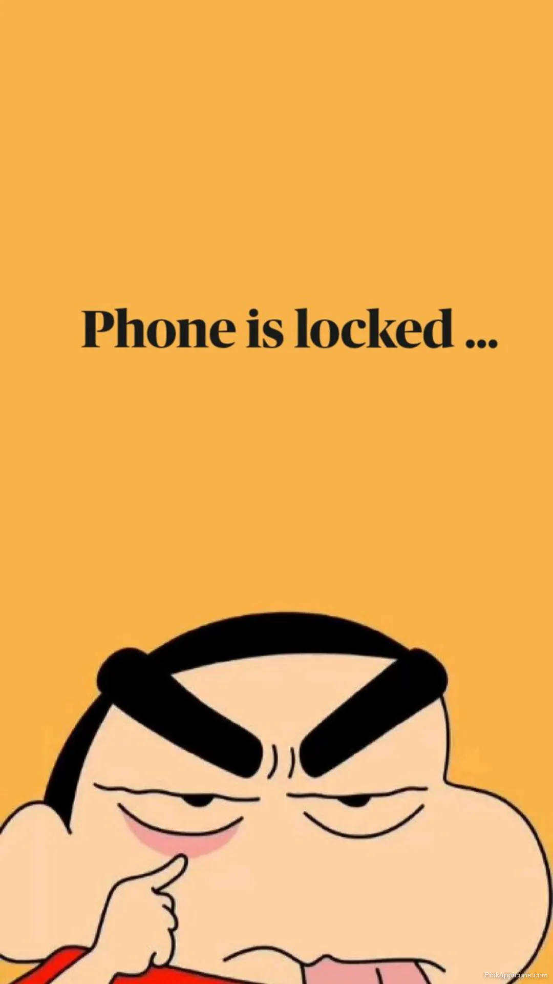 Shin chans humorous warning Phone is locked. with expressive eyes a fun eye wallpaper 4K for your phone Shin-chan’s humorous warning Phone is locked… with expressive eyes, a fun eye wallpaper 4K for your phone.