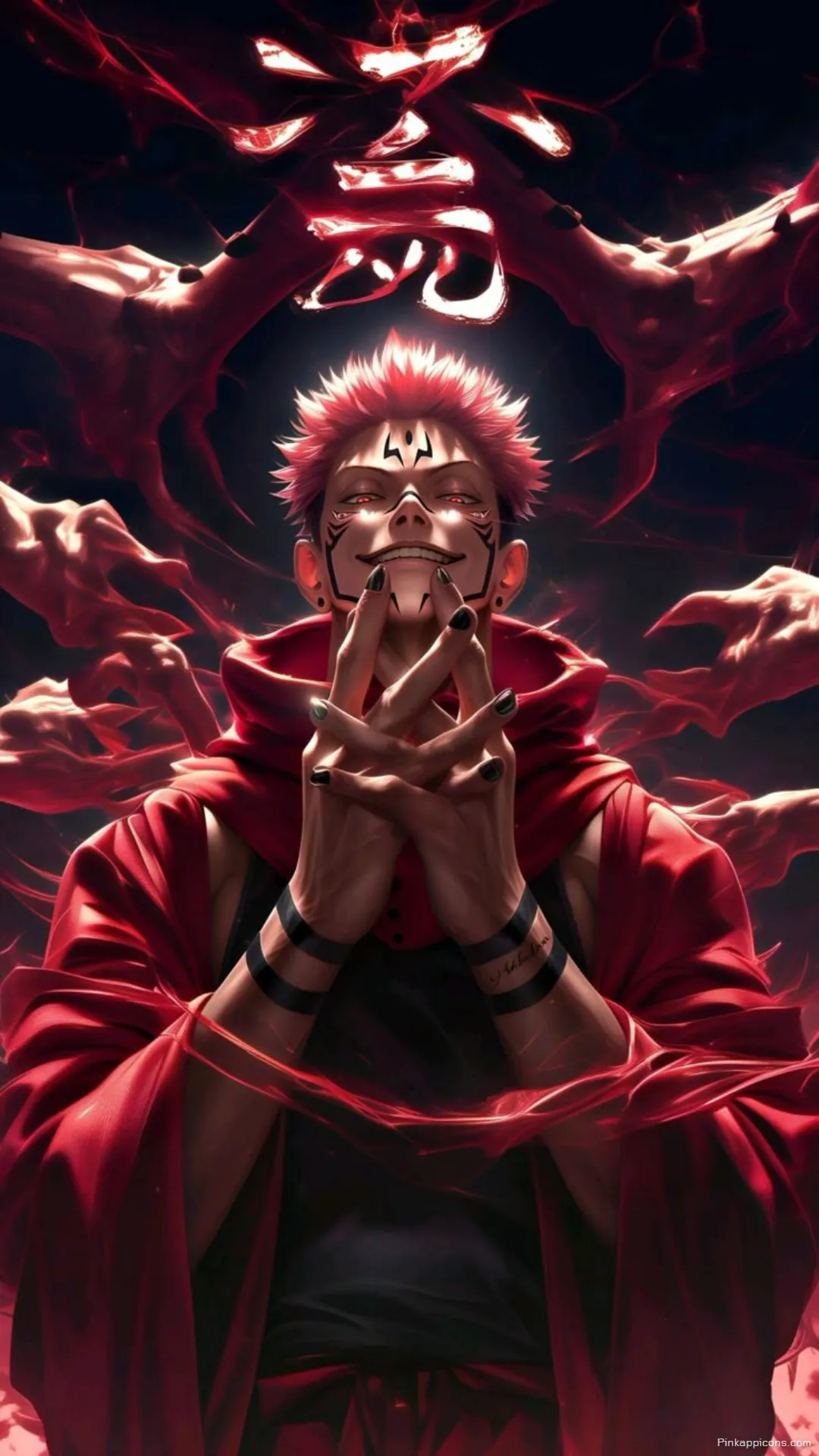 Sinister red aura and powerful presence create an intense dark anime wallpaper 4K for your phone Sinister red aura and powerful presence create an intense dark anime wallpaper 4K for your phone.