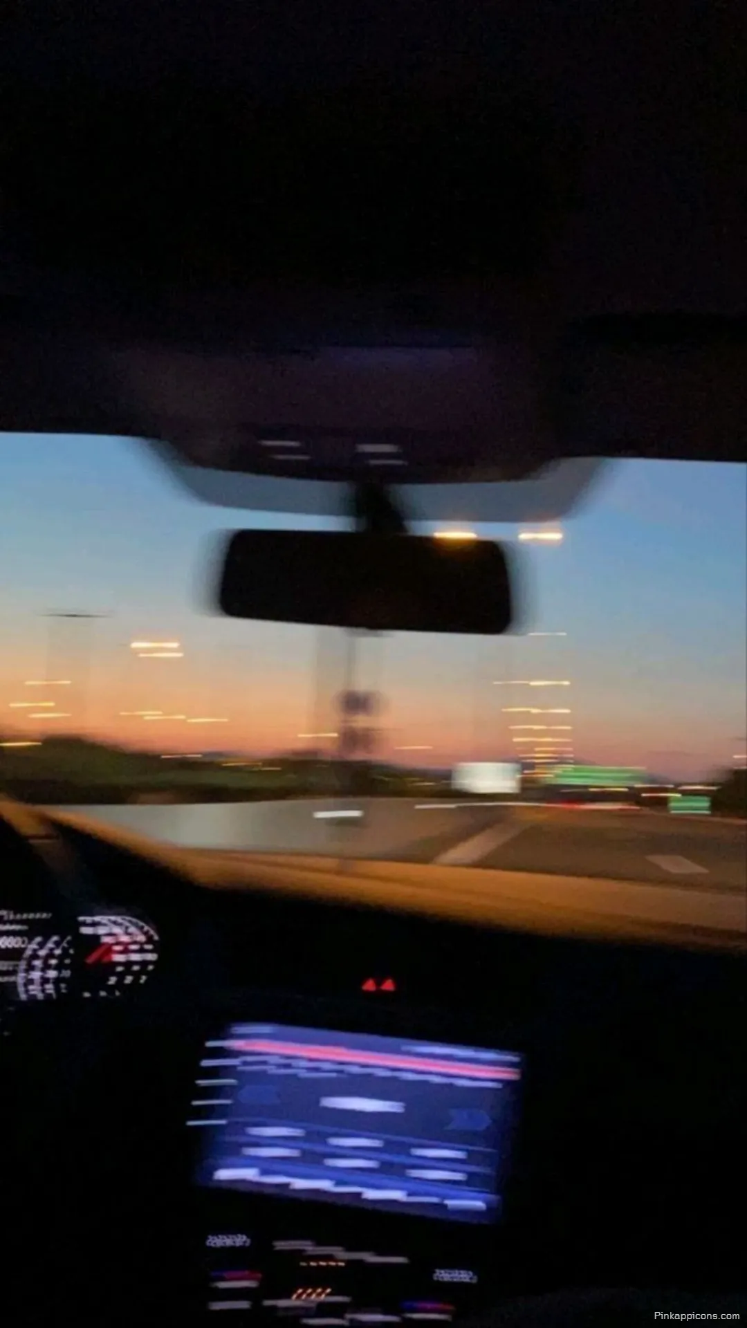 Sunset Highway Blurry Wallpapers for Phone Dynamic Driving View with Dashboard Glow Sunset Highway Blurry Wallpapers for Phone Dynamic Driving View with Dashboard Glow.