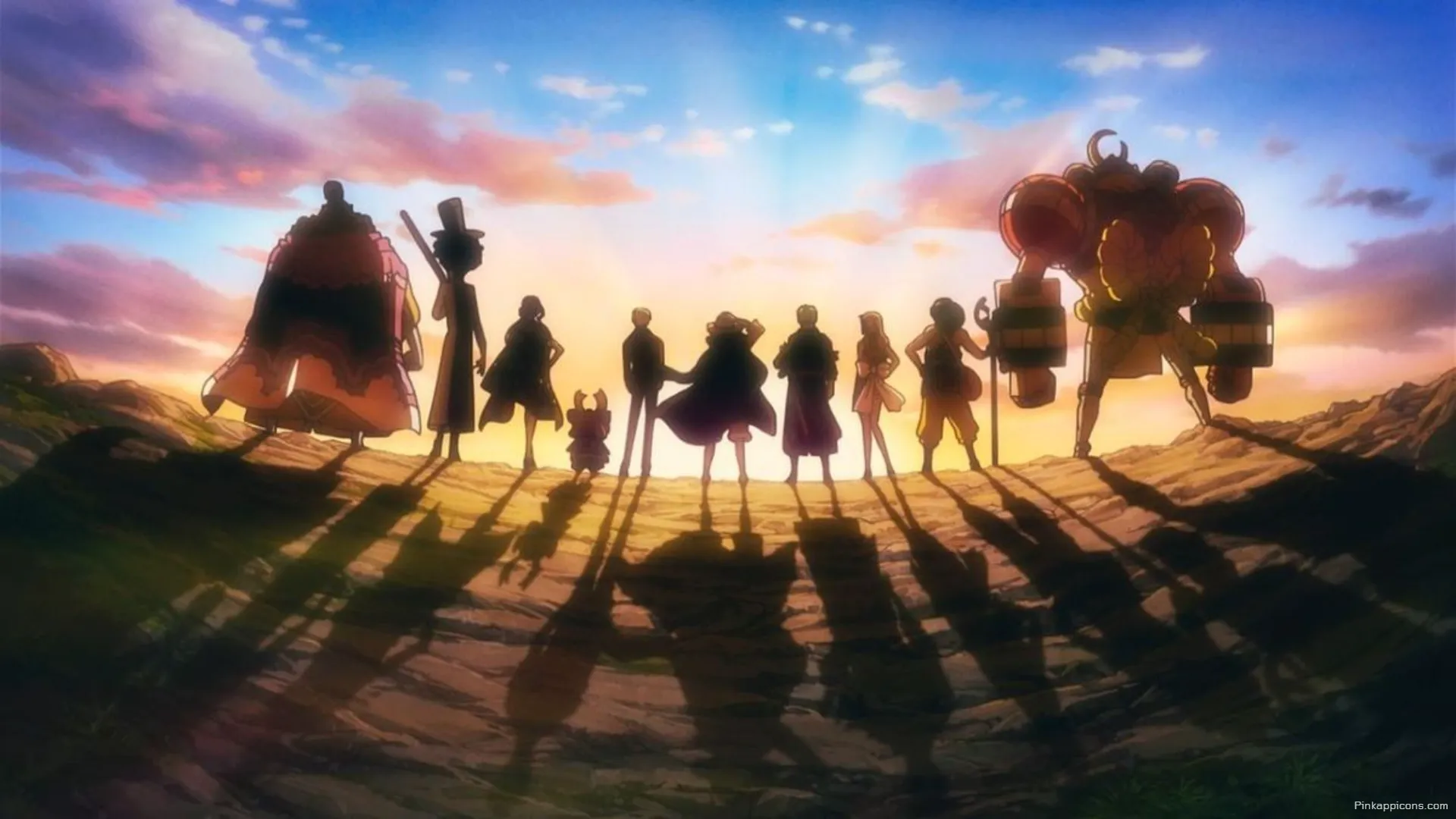 The Iconic Straw Hat Pirates at Sunrise A Breathtaking One Piece Laptop Anime Wallpaper The Iconic Straw Hat Pirates at Sunrise A Breathtaking One Piece Laptop Anime Wallpaper.