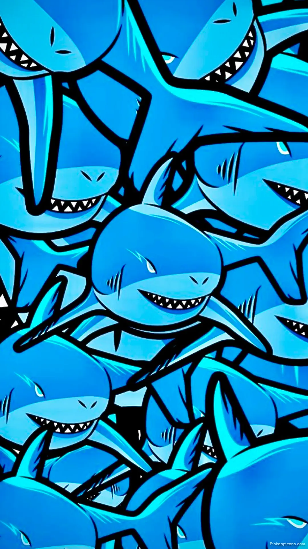 Vibrant Blue Cartoon Shark Wallpaper A Fun and Playful Predator Pattern for your Wallpaper Vibrant Blue Cartoon Shark Wallpaper A Fun and Playful Predator Pattern for your Wallpaper