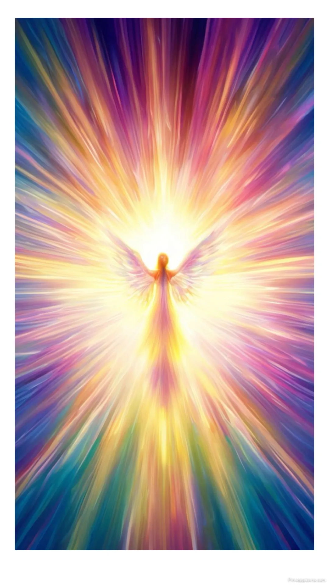 Vibrant angel wallpaper with a burst of rainbow colored light a spiritual phone wallpaper Vibrant angel wallpaper with a burst of rainbow-colored light, a spiritual phone wallpaper.