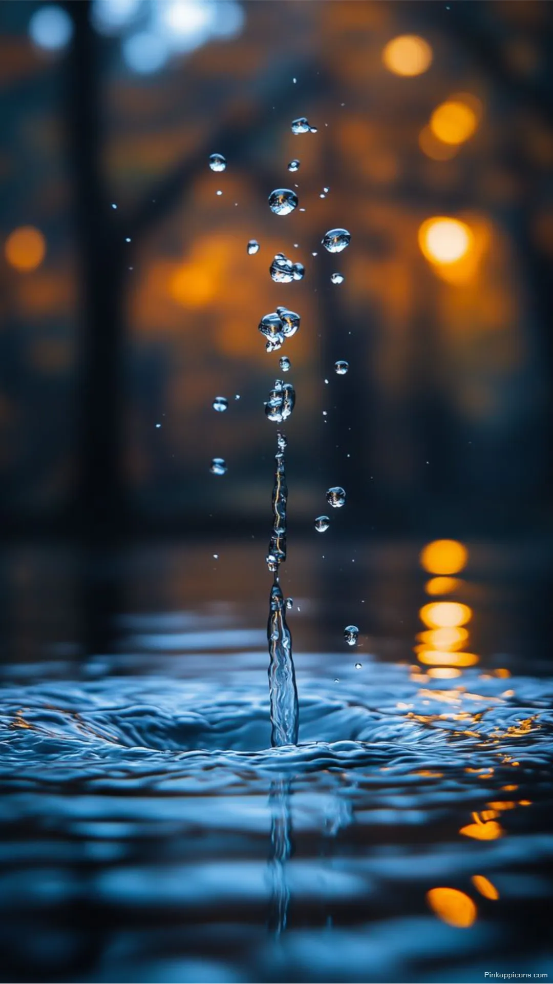 Water Splash Blurry Wallpapers for Phone Dynamic Droplets with Warm Bokeh Lights Background Water Splash Blurry Wallpapers for Phone Dynamic Droplets with Warm Bokeh Lights Background.